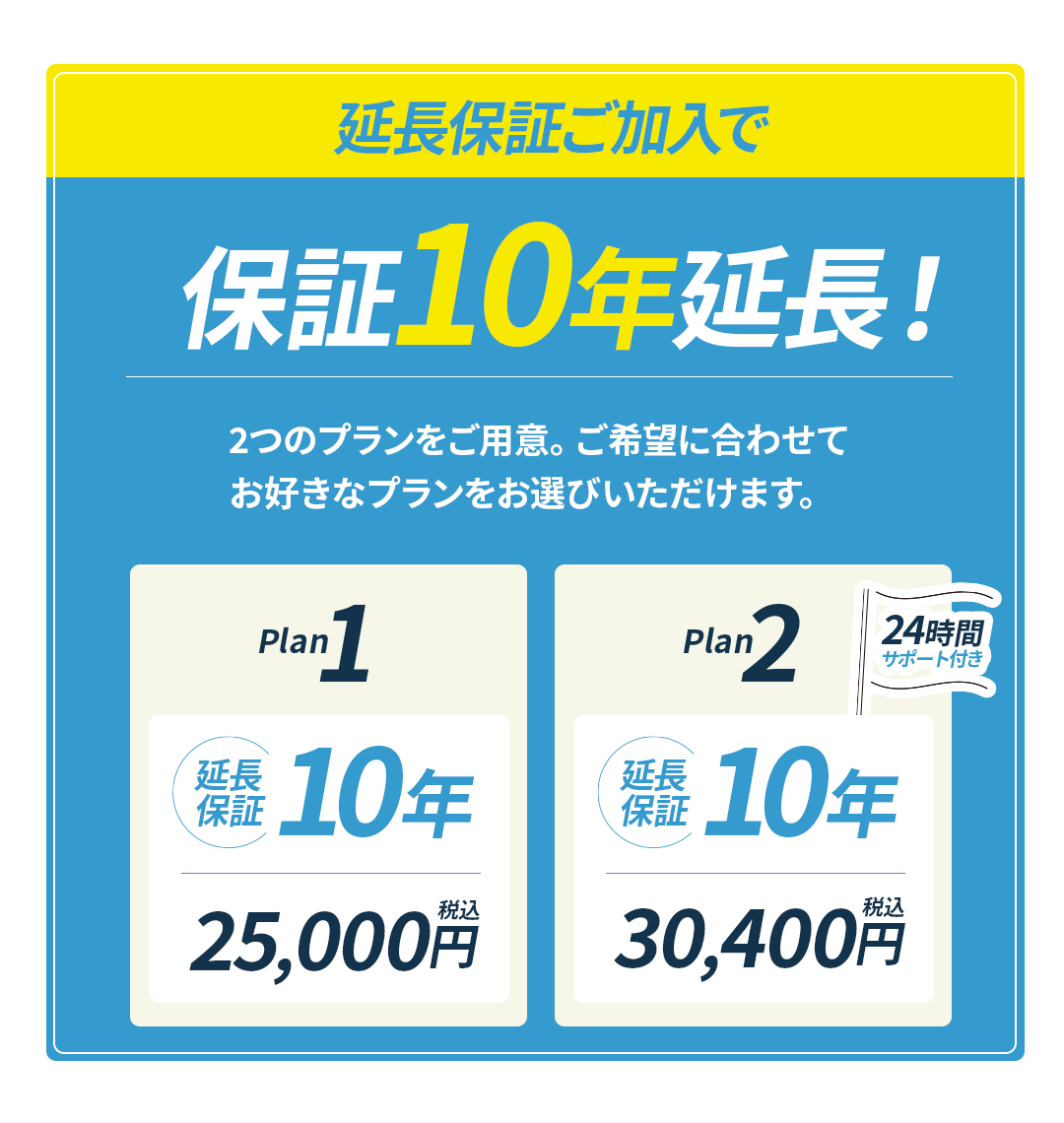 保証１０年延長！
